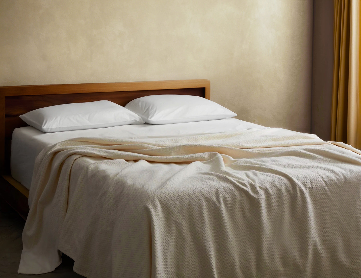 100% ORGANIC COTTON HONEYCOMB JACQUARD BLANKET