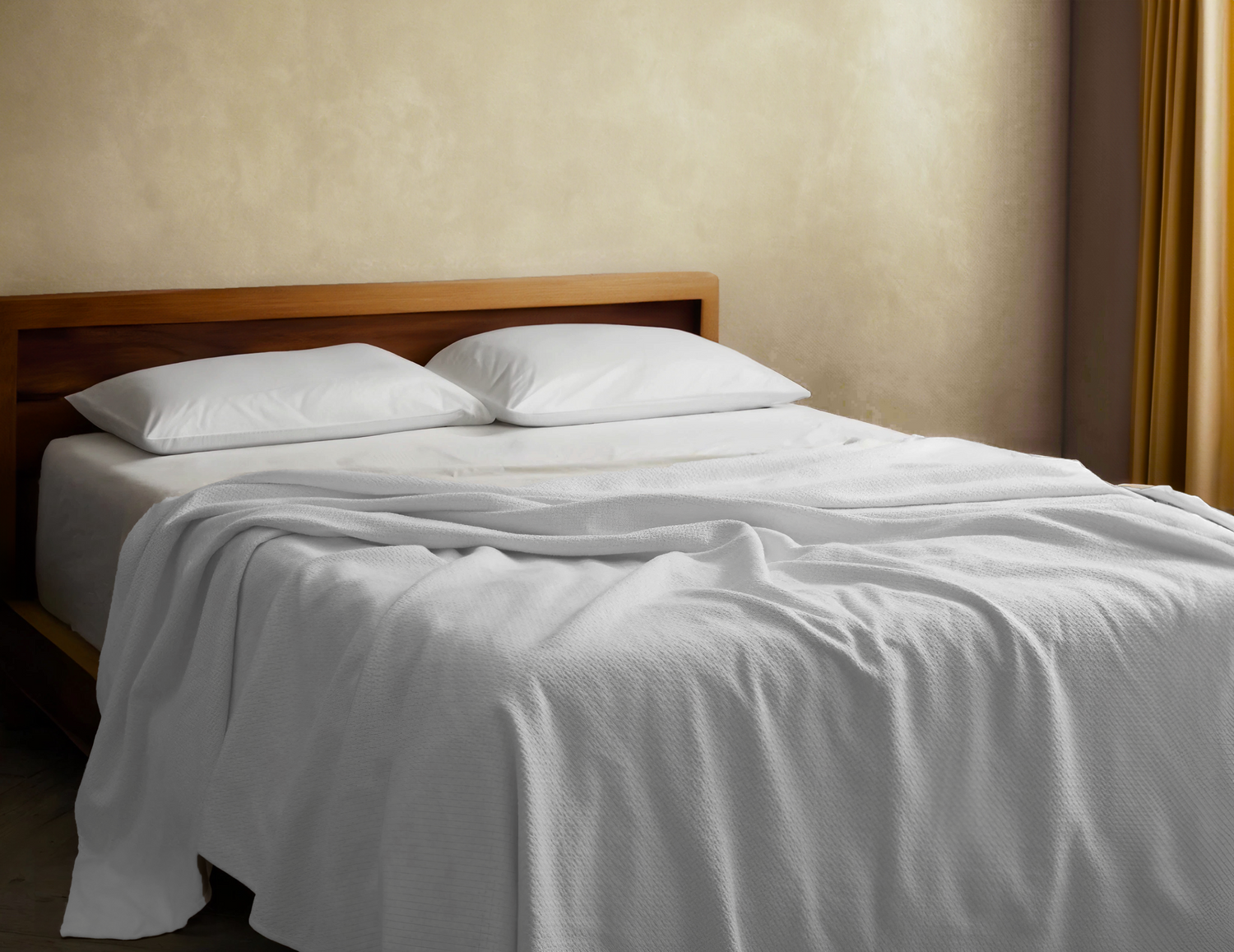 100% ORGANIC COTTON HONEYCOMB JACQUARD BLANKET