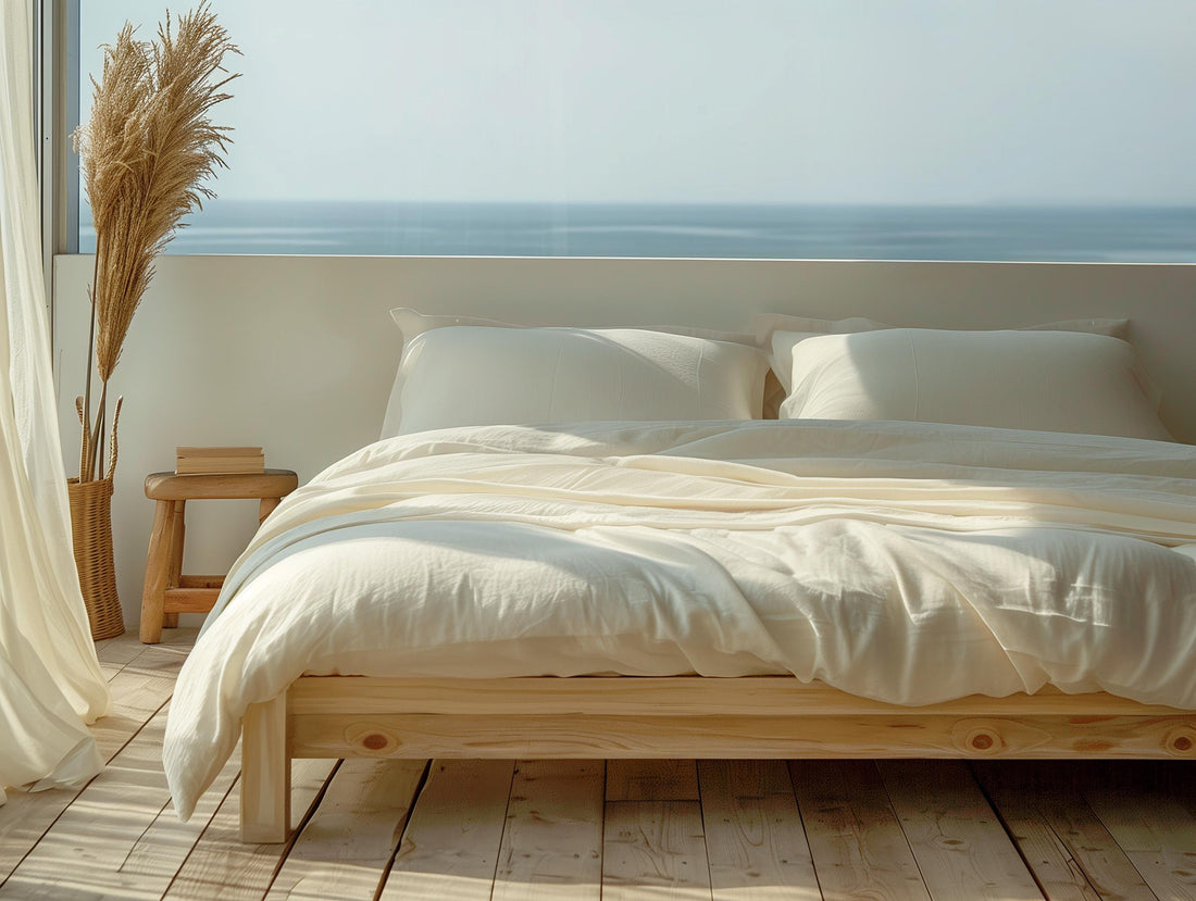 Organic Percale Sheet Set - 100% Organic Cotton 270 TC, up to 18"