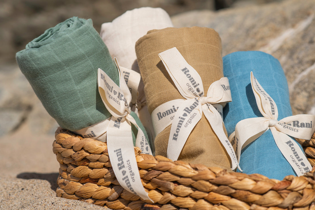 100% ORGANIC COTTON BABY SWADDLES